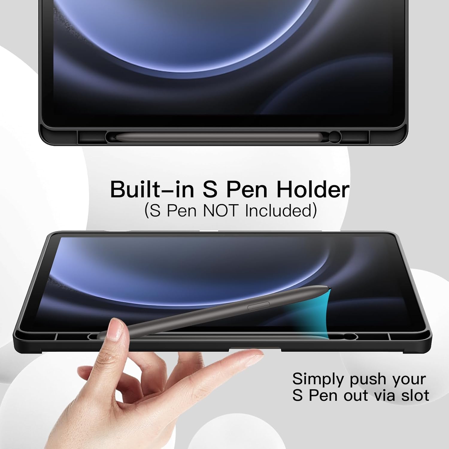 Case for Galaxy Tab S10 Lite / S10 FE / S9 FE with S-Pen Holder