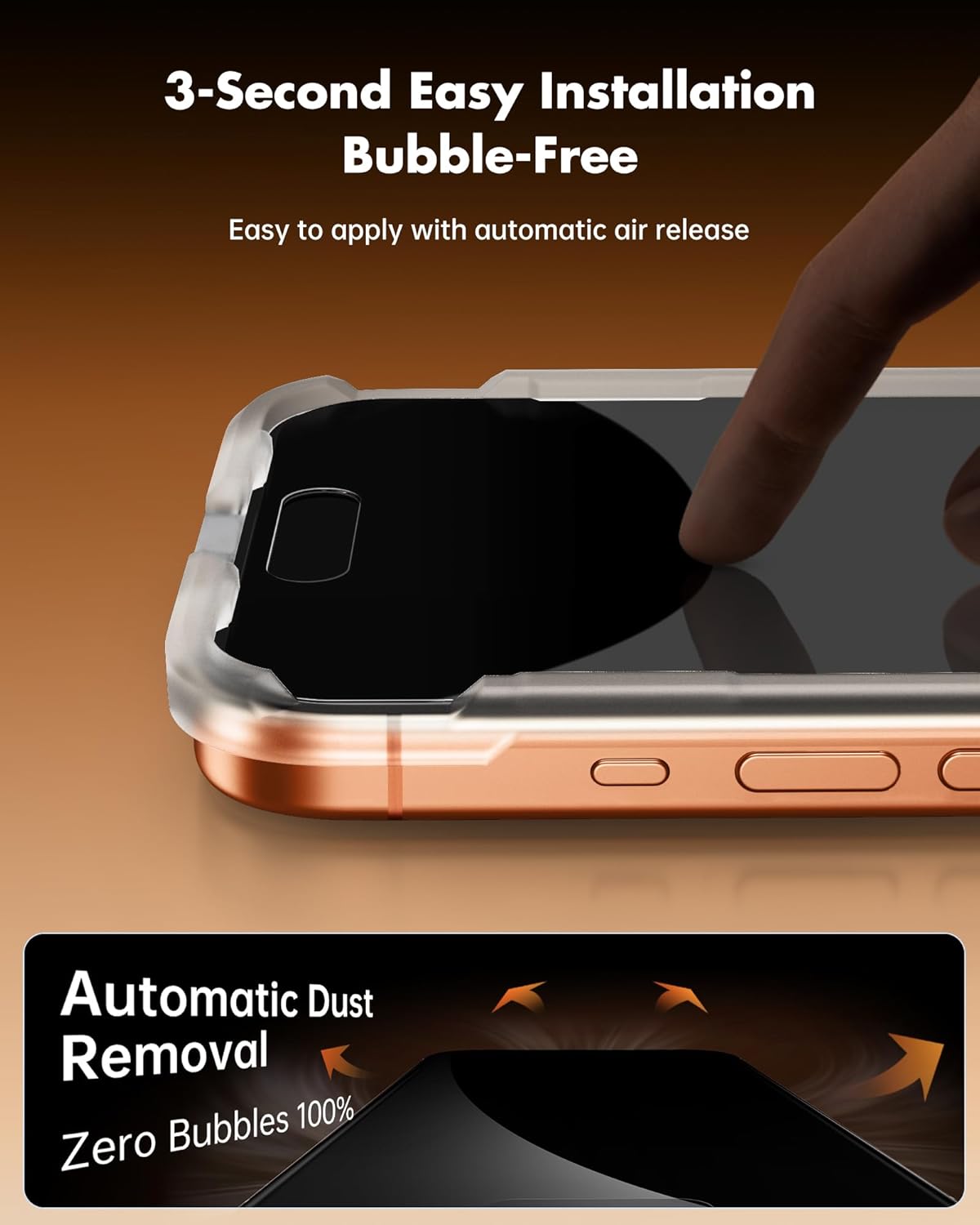 Privacy Tempered Glass iPhone 16/17-Series, Samsung S24/25-Series