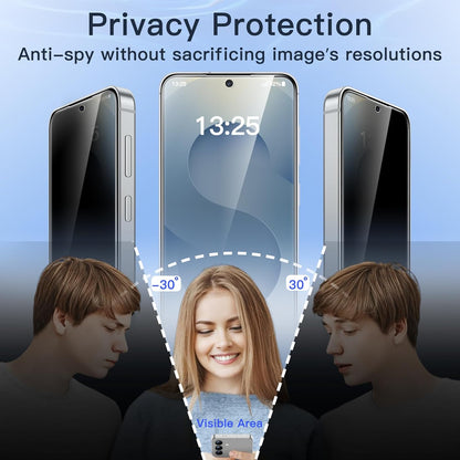 Privacy Tempered Glass iPhone 16/17-Series, Samsung S24/25-Series