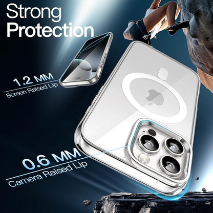 Cases-iPhone 16 Pro Max, Shockproof Phone Bumper Cover, Scratch Resistant (Black & Clear)